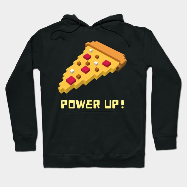 Power Up! - 8 Bit Pizza Hoodie by JonesCreations